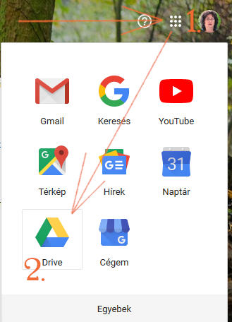 Google Drive megnyitása, Google drive ikon 
