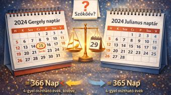 Gergely-naptár, Julianus naptár és a szökőév, AI generált kép