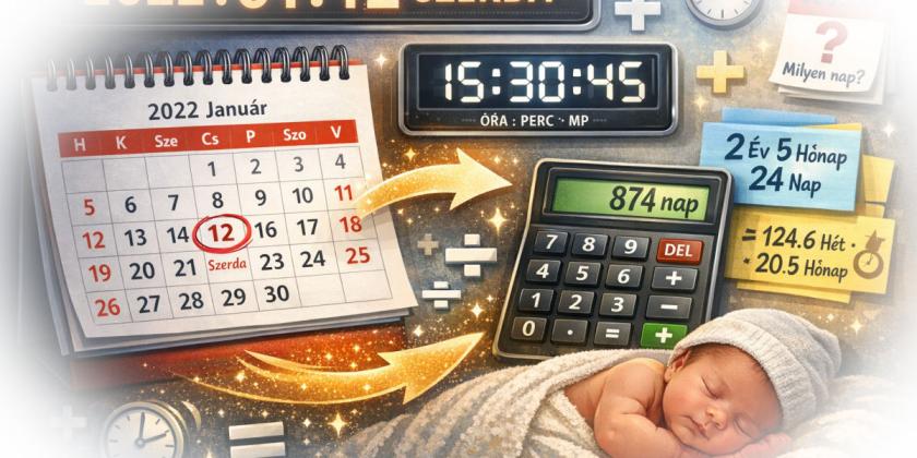 Dátum, idő, naptár számítások útmutatója(AI generált kép) Dátum, idő, naptár, milyen napon születtem, hány éves vagyok(AI generált kép)