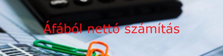 Áfából nettó számítás példa