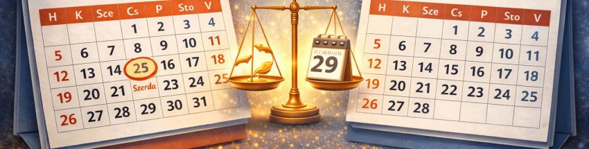 Gergely-napt&aacute;r, Julianus napt&aacute;r &eacute;s a sz&ouml;kő&eacute;v, AI gener&aacute;lt k&eacute;p